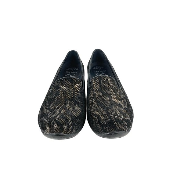 Dansko Bronze Snake Metallic Gold Comfort Shoes - Picture 4 of 12